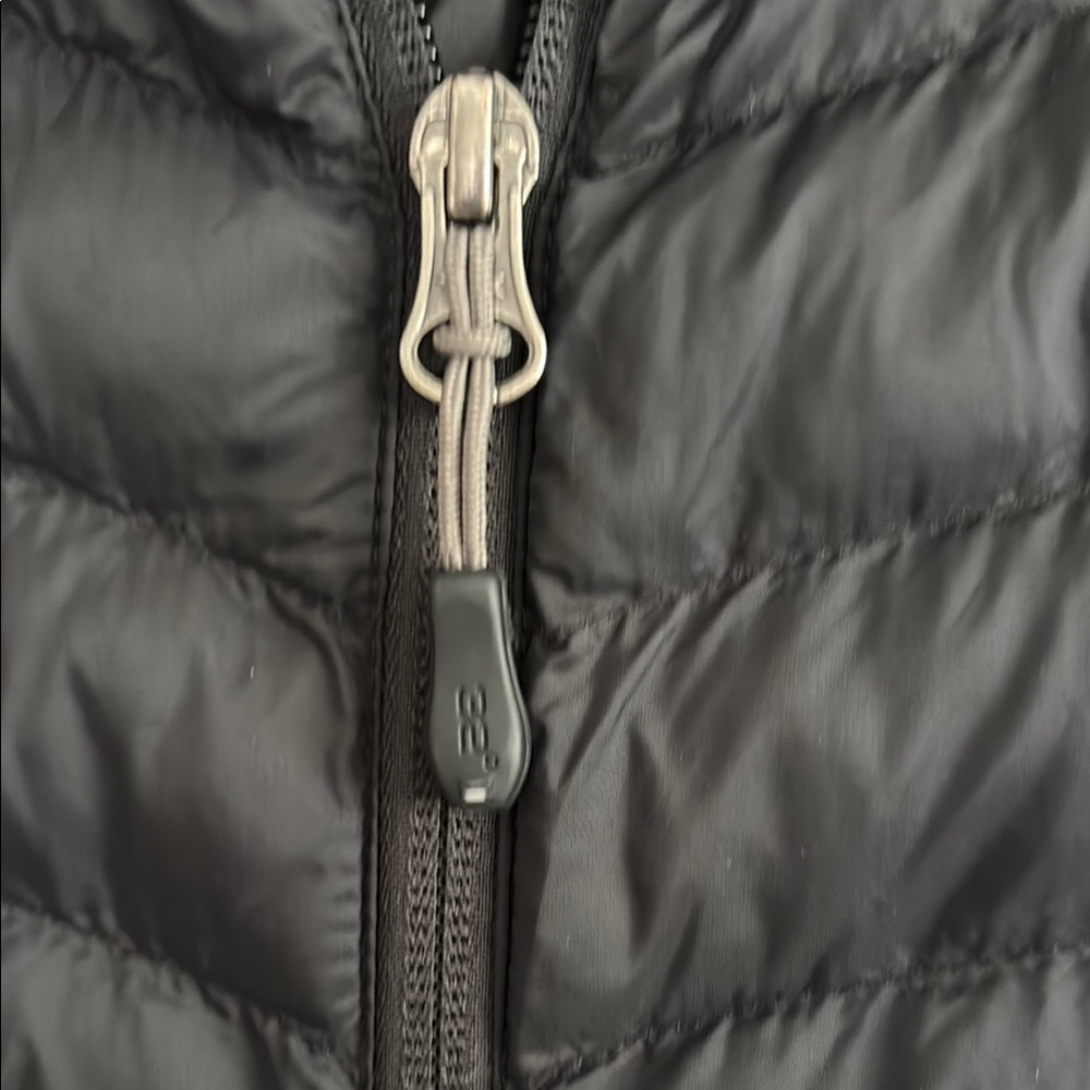 Women 32heat Black Puffer Jacket with Quilted Design,Sz L - Picture 3 of 11